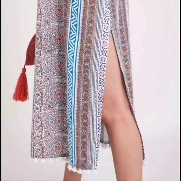 Roller Rabbit August Border Azita Midi Dress in Cloud - Picture 2 of 10